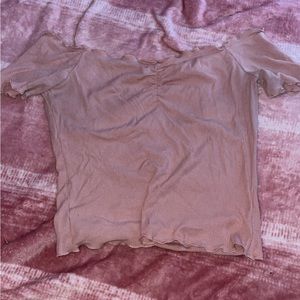 Open the shoulder crop top